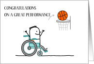 Congratulations on Sporting Success Wheelchair Basketball card