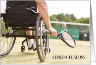 Congratulations on Wheelchair Tennis Success card