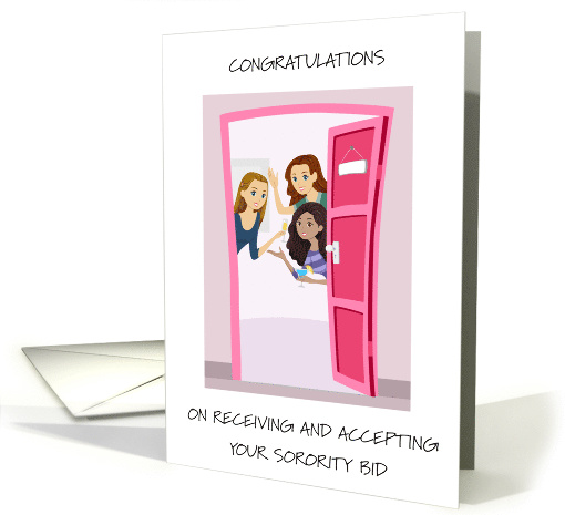 Congratulations on Sorority Bid Success card (1995880)