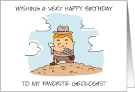Happy Birthday to Geologist card