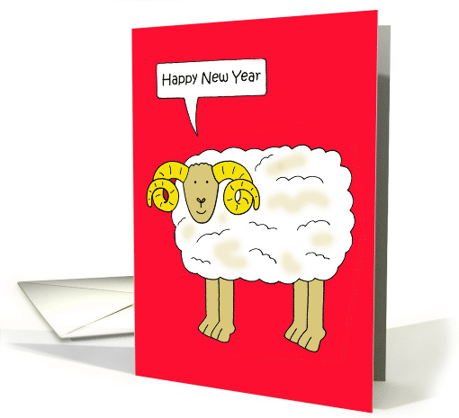 Happy Chinese New Year of the Ram Sheep Goat card (2002548)