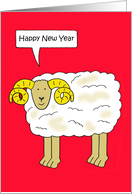 Happy Chinese New Year of the Ram Sheep Goat card