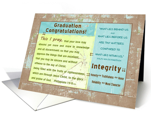 Graduation Congratulations, Integrity, Scripture,... (1062567)