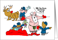 Christmas Airport Security - Santa Searched card