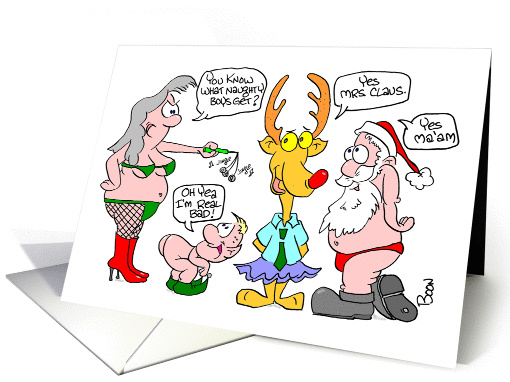 Christmas Naughty List Adult Sex Humor card (1004759)