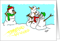 Snow Boys Will Be Boys Merry Christmas Pee in Snow card