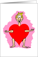 Valentines Heart On For You card