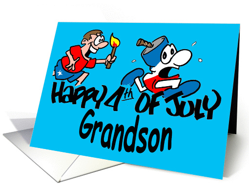 Happy 4th of July Grandson card (1033689)