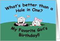 Golf Birthday Teen Girl card