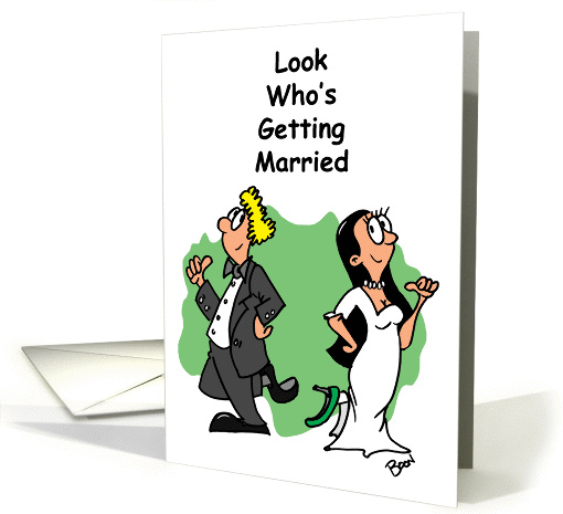 Wedding Announcement Look who's getting married card (1079660)