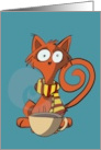 Cat Setting by a Coffee Cup card
