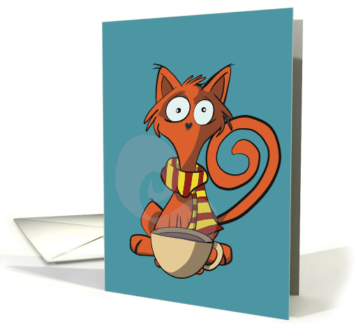 Cat Setting by a Coffee Cup card (1811406)