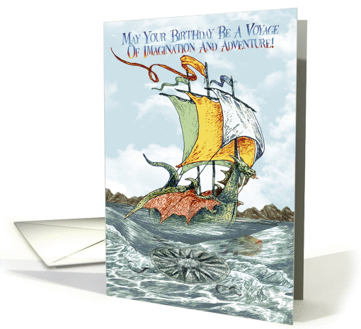 Dragon Ship Birthday Adventure card (1059337)