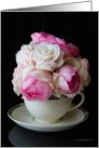Roses & Teacup Thank You card