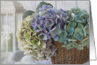 Fall Hydrangea Basket Watercolor Blank card