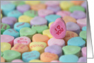 Candy Hearts I Love You Blank card