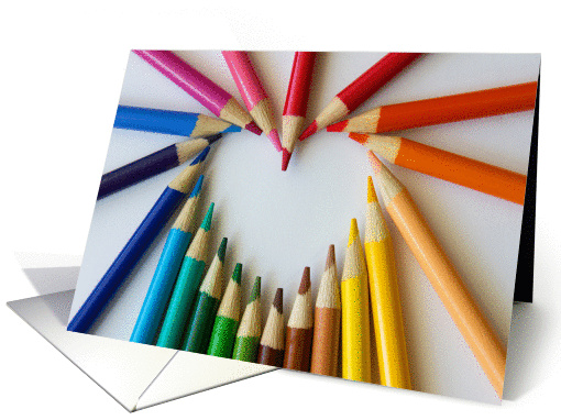 Heart of Colored Pencils - Blank Notecard card (1305410)