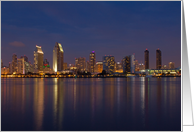 San Diego Skyline at Dusk card