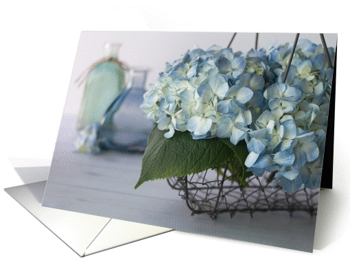 Serene Blue Hydrangea - Blank Inside card (1364290)