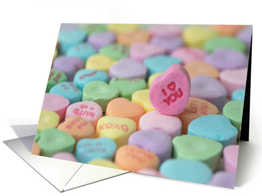Candy Hearts I Love You Blank card (1437750)