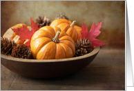 Autumn Mini Pumpkin Bowl Blank Any Occasion card