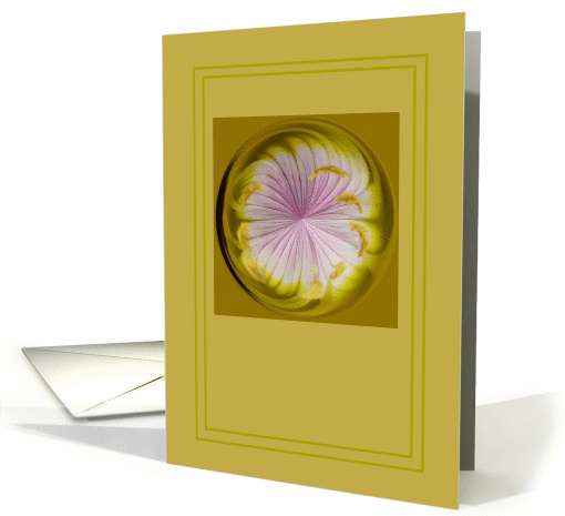 Spring flower seasonal orb, unusual, different card (1119800)