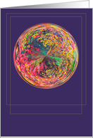 Multi-colored Winter Orb Blank Any Occasion card