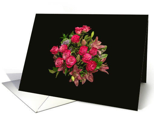 Overhead View of a Bouquet Blank Any Occasion card (1504852)