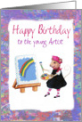 Happy Birthday - Little Artist Mouse card