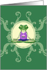 Yoga Frog, Embrace your Inner Goddess, Lotus Flower card