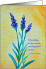 Happy Birthday Lavender flowers, Friendship Greeting card