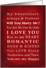 Will You Marry Me? Romantic Proposal, Pop the Question, Love card