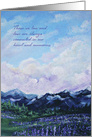 Bereavement, Mountain Landscape, Sympathy card