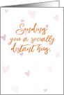 Socially Distant Hug COVID 19 Encouragement card