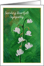 Sending Heartfelt Sympathy, Flowers Lily of the Valle, Art card