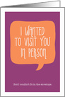 I Wanted to Visit You, Thinking of You, Typography card