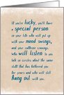 If You’re Lucky, Special Person, Friendship, Typography card