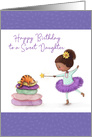 Happy Birthday Sweet Daughter, Girl with Star Wand and Cat card