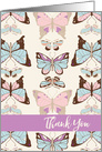 Thank you - Decorative Design with Butterflies, Blank Inside card