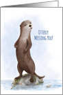 Otterly Missing You, Pun Greeting, Thinking of You card