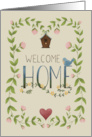 Congratulations on New Home with Bird and Flowers card