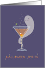 Halloween Spirits Ghost with Candy Corn Martini card