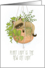 Plant Lady is the New Cat Lady Illustration Blank Inside card