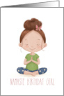 Namaste Birthday Girl Yogi with Butterfly card