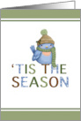 Tis the Season Bundled Blue Bird with Holly card