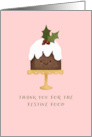 Thank You for the Festive Food with Happy Face Holiday Dessert card