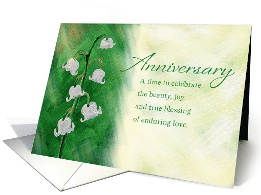 Anniversary, Lily of the Valley Flowers, Enduring Love card (1015643)