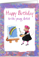 Happy Birthday - Little Artist Mouse card