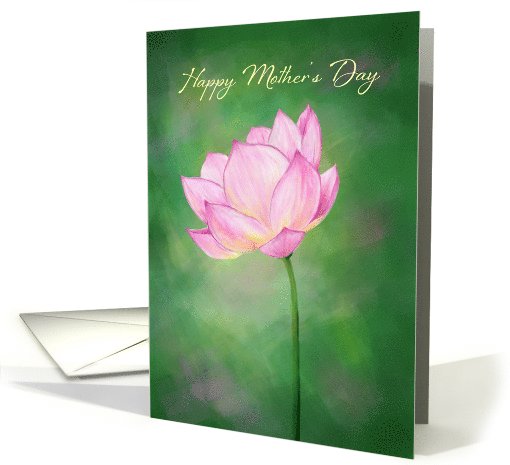 Happy Mother's Day Card with Lotus Flower card (1019277)
