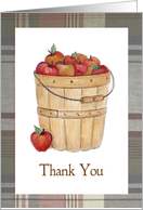 Thank You, Gratitude, Bushel of Red Apples card